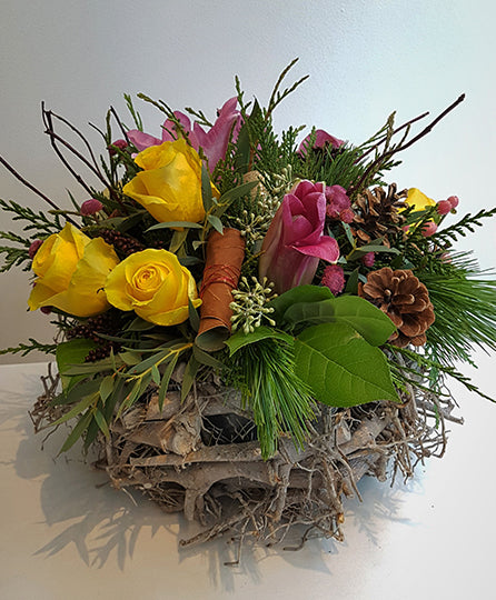Winter Basket Yellow