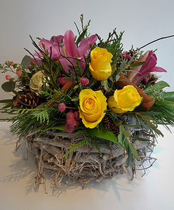 Winter Basket Yellow