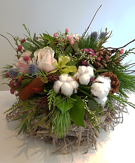 Winter Basket Pink